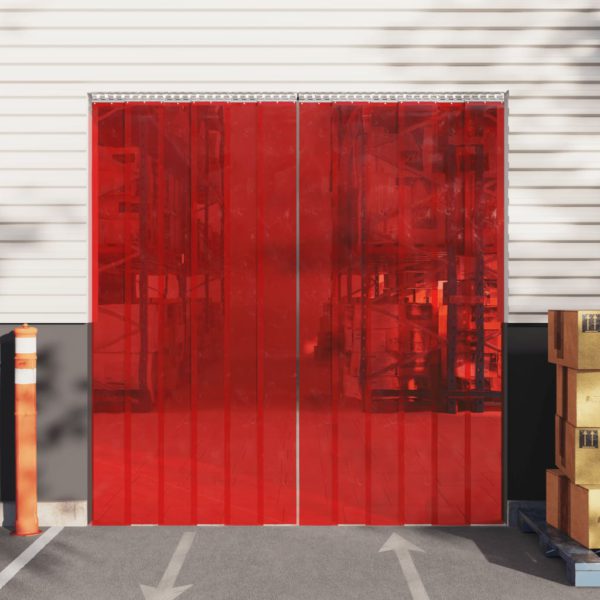 Dørgardin rød 200 mm x 1,6 mm 50 m PVC