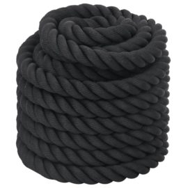 Kamptau svart 15 m 11 kg polyester