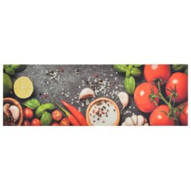 Kjøkkenteppe vaskbar grønnsaker 60×180 cm fløyel