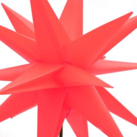 Julelys med plugger og LED 3 stk foldbar rød 57 cm