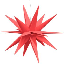 Julelys med LED 3 stk sammenleggbar rød 100 cm