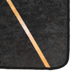 Teppe vaskbart svart og gull 80×300 cm sklisikker