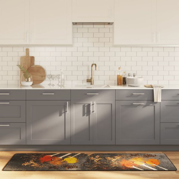 Kjøkkenteppe flerfarget 60×180 cm vaskbart sklisikkert