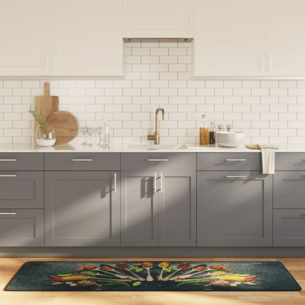 Kjøkkenteppe flerfarget 60×180 cm vaskbart sklisikkert