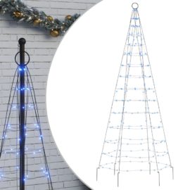 Juletrelys på flaggstang 200 LED blå 180 cm