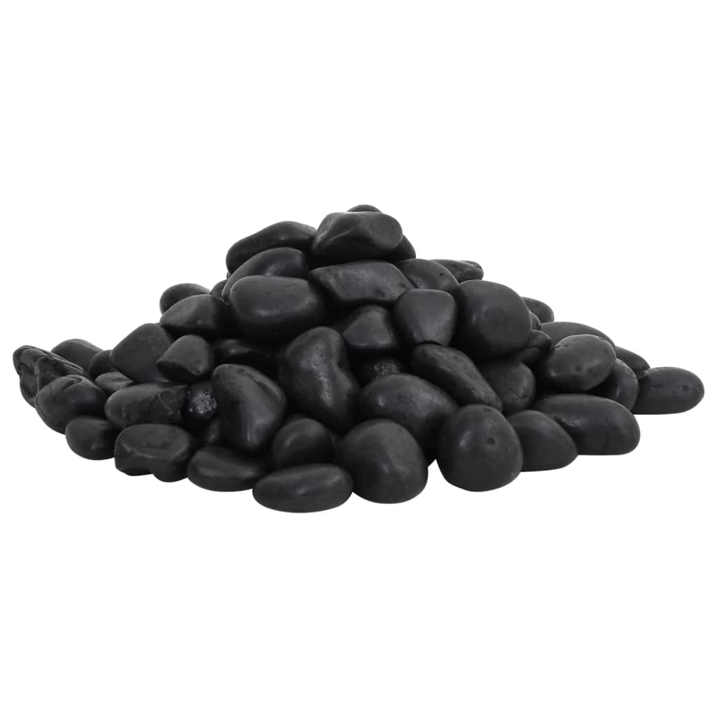 Polerte småstein 25 kg svart 2-5 cm