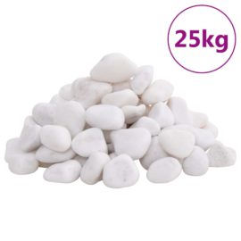 Polerte småstein 25 kg hvit 2-5 cm