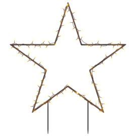 Julelysdekorasjon med pigger stjerne 80 LEDs 60 cm