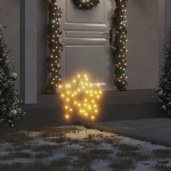 Julelysdekorasjon med pigger 3 stjerner 50 LED 29 cm