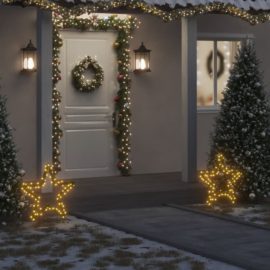 Julelysdekorasjon med pigger stjerne 80 LEDs 60 cm