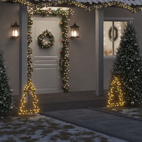 Julelysdekorasjon med plugger tre 80 LEDs 60 cm
