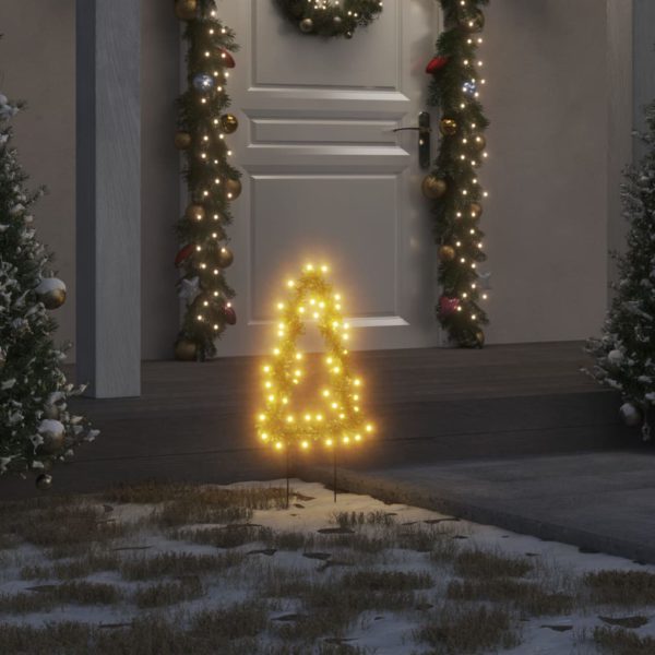 Julelysdekorasjon med pigger 3 trær 50 LED 30 cm