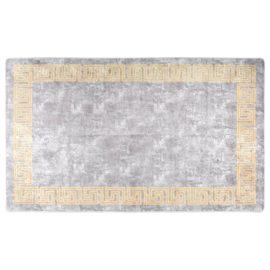 Teppe vaskbart grå og gull 150×230 cm sklisikkert