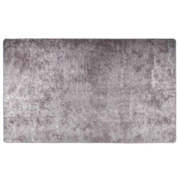 Teppe vaskbart grå 120×170 cm sklisikker
