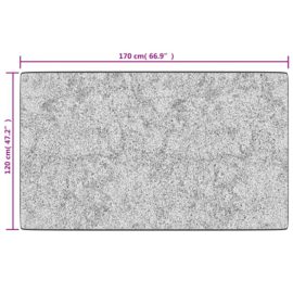 Teppe vaskbart grå 120×170 cm sklisikker