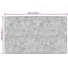 Teppe vaskbart grå 150×230 cm sklisikkert