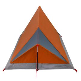 Campingtelt 2 personer grå og oransje 200x120x88/62cm 185T taft