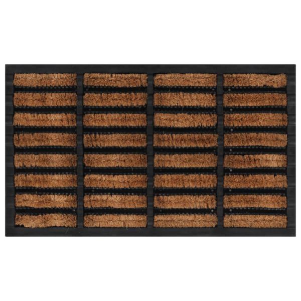 Dørmatte rektangulær 45×75 cm gummi og kokosfiber