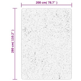 Teppe HUARTE kort luv mykt og vaskbart beige 200×280 cm