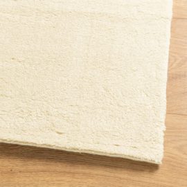 Teppe HUARTE kort luv mykt og vaskbart kremhvit 60×110 cm
