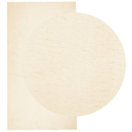 Teppe HUARTE kort luv mykt og vaskbart kremhvit 80×150 cm