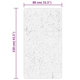Teppe HUARTE kort luv mykt og vaskbart kremhvit 80×150 cm