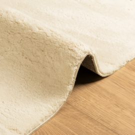 Teppe HUARTE kort luv mykt og vaskbart kremhvit 140×200 cm