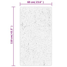 Teppe HUARTE kort luv mykt og vaskbart sand 60×110 cm