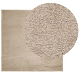Teppe HUARTE kort luv mykt og vaskbart sand 240×240 cm