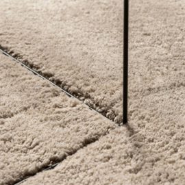 Teppe HUARTE kort luv mykt og vaskbart sand Ø 160 cm