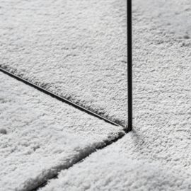 Teppe HUARTE kort luv mykt og vaskbart grå 60×110 cm