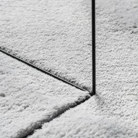 Teppe HUARTE kort luv mykt og vaskbart grå 120×120 cm