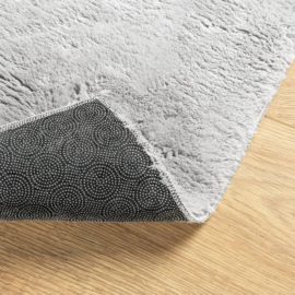 Teppe HUARTE kort luv mykt og vaskbart grå 200×200 cm