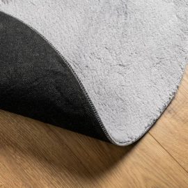 Teppe HUARTE kort luv mykt og vaskbart grå Ø 80 cm