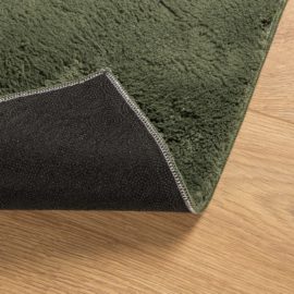 Teppe HUARTE kort luv mykt og vaskbart skogsgrønn 160×160 cm