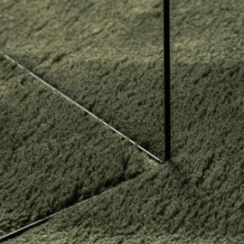 Teppe HUARTE kort luv mykt og vaskbart skogsgrønn 160×160 cm