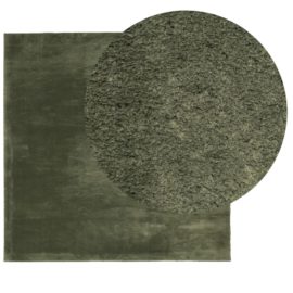 Teppe HUARTE kort luv mykt og vaskbart skogsgrønn 200×200 cm