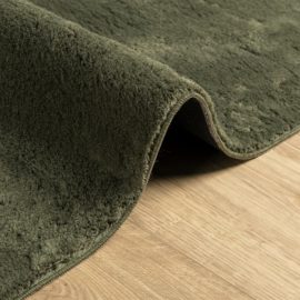 Teppe HUARTE kort luv mykt og vaskbart skogsgrønn 240×340 cm