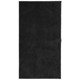 Teppe HUARTE kort luv mykt og vaskbart svart 80×150 cm
