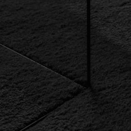 Teppe HUARTE kort luv mykt og vaskbart svart 80×150 cm
