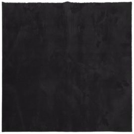 Teppe HUARTE kort luv mykt og vaskbart svart 120×120 cm
