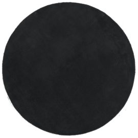 Teppe HUARTE kort luv mykt og vaskbart svart Ø 100 cm