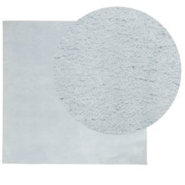 Teppe HUARTE kort luv mykt og vaskbart blå 120×120 cm