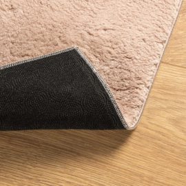 Teppe HUARTE kort luv mykt og vaskbart blush 200×200 cm