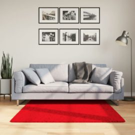Teppe HUARTE kort luv mykt og vaskbart rød 120×120 cm
