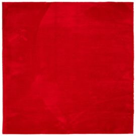 Teppe HUARTE kort luv mykt og vaskbart rød 160×160 cm