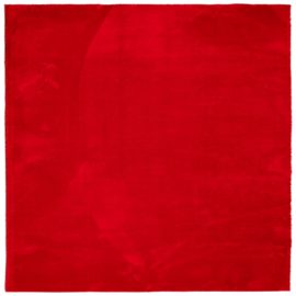 Teppe HUARTE kort luv mykt og vaskbart rød 240×240 cm