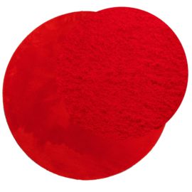 Teppe HUARTE kort luv mykt og vaskbart rød Ø 100 cm