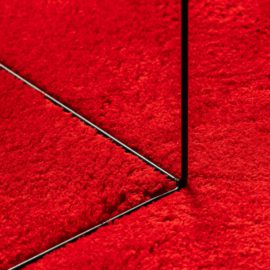 Teppe HUARTE kort luv mykt og vaskbart rød Ø 100 cm