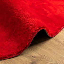 Teppe HUARTE kort luv mykt og vaskbart rød Ø 200 cm